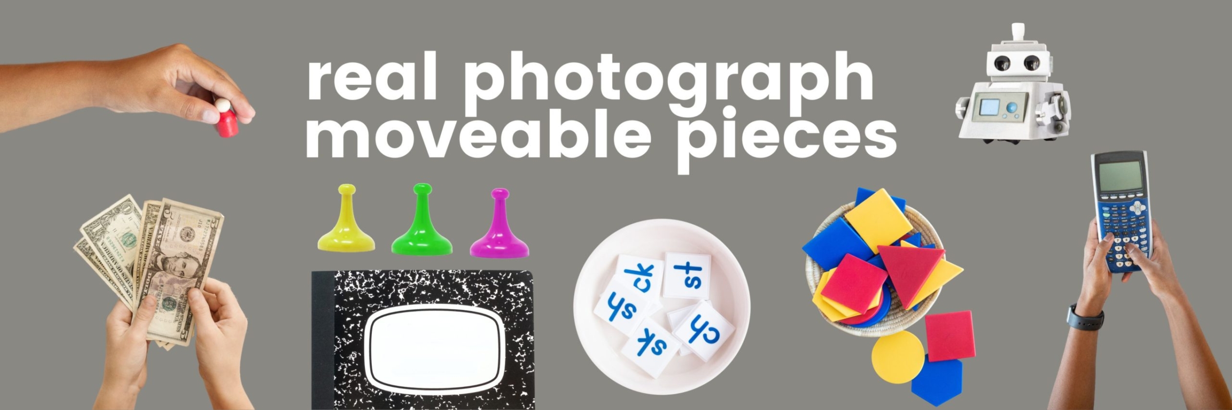 Real Photograph Moveable Pieces in the Image Maker Membership